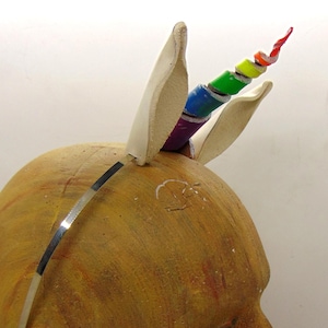 Leather Unicorn Horn Headband