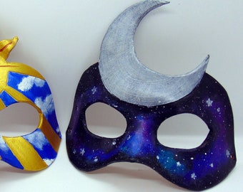 Leather Moon Domino Mask