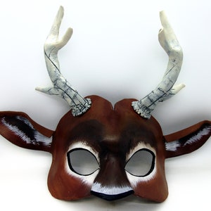 Leather Stag Deer Mask image 1