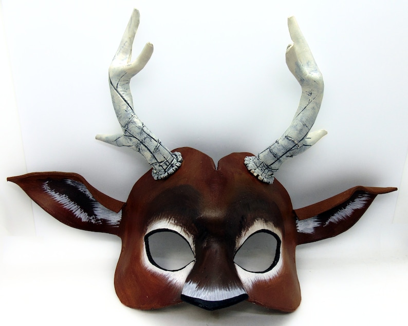 Leather Stag Deer Mask image 1