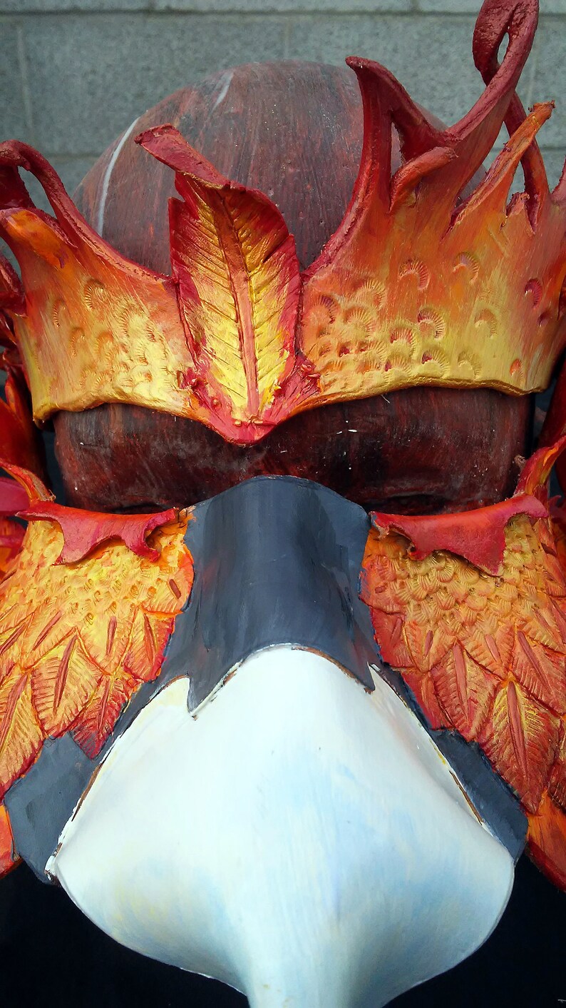 Eyeglass Compatible Leather phoenix Mask