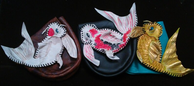 Leather Koi Pouch