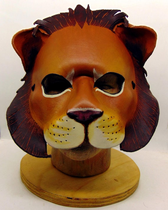 ライオンヘッド　ガレージキット　ホライジング　Lion Head レジン製 Leather Lion Mask - Etsy