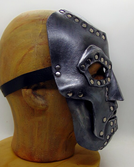 Leather Metal Face Mask - Etsy