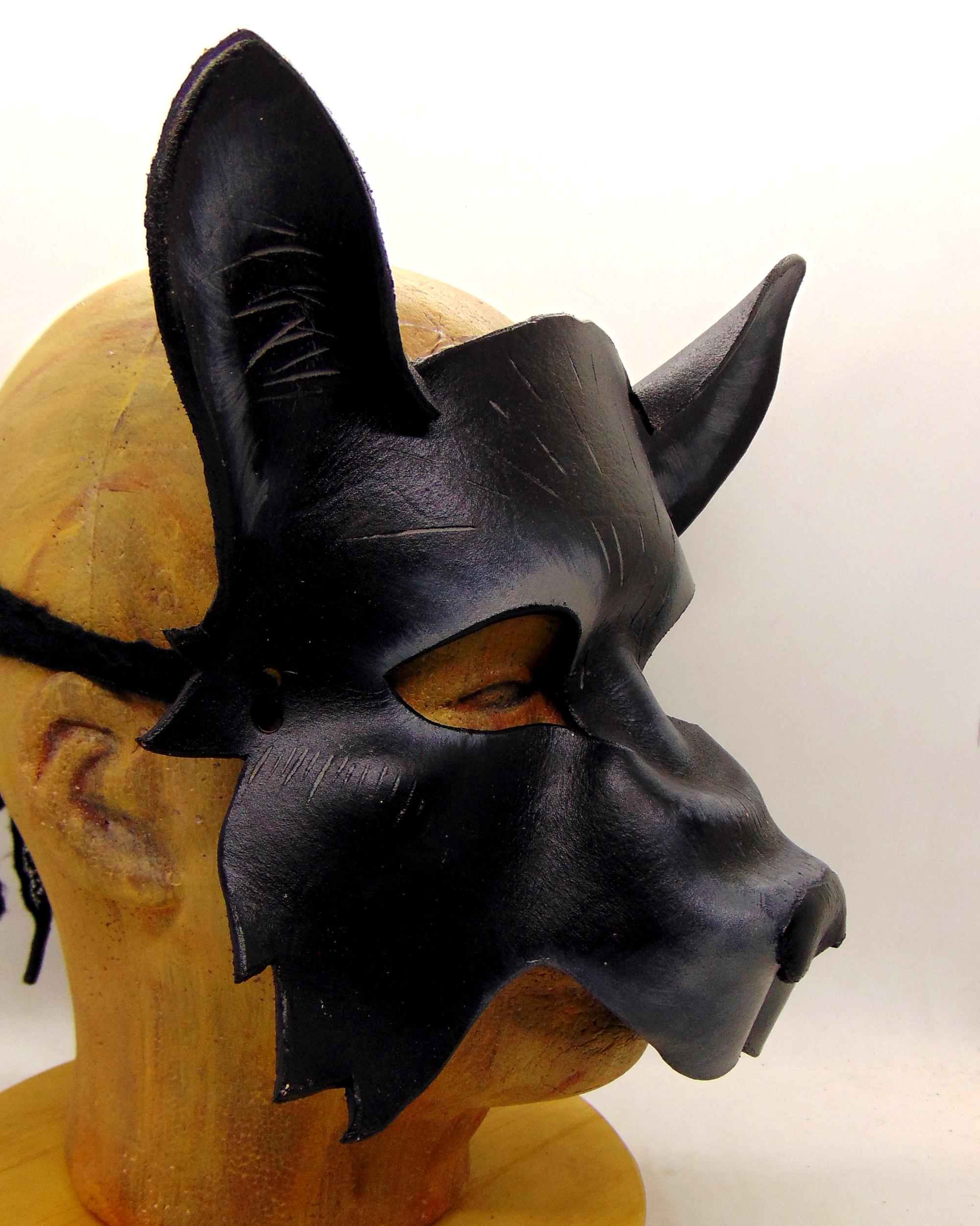 Leather Wolf Mask - Etsy
