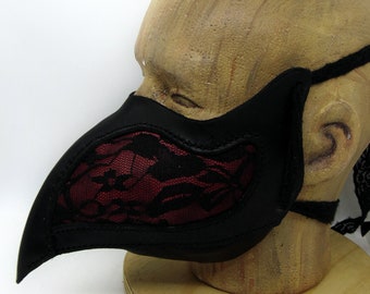 Leather and lace Plague Dr. Mask half mask