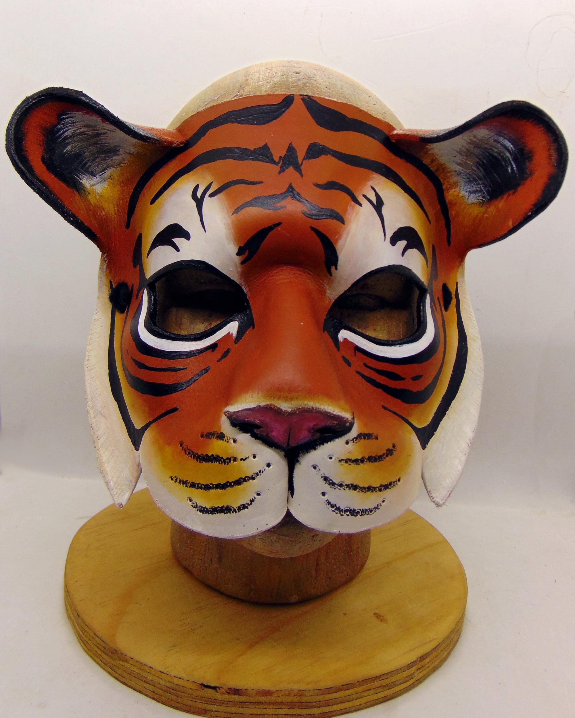 Leather Tiger Mask - Etsy