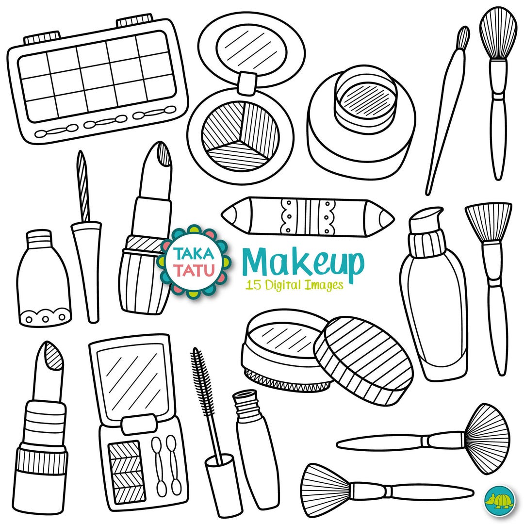 Makeup Digital Stamp Pack - Makeup Clipart / Beauty and Makeup Clipart ...