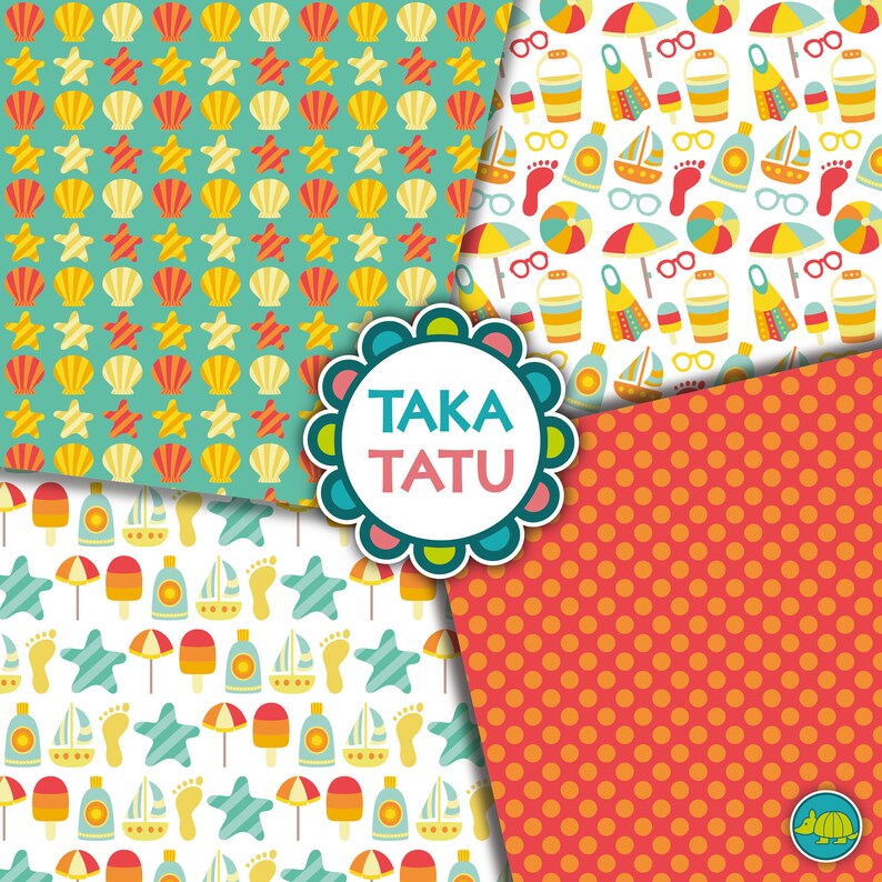 Summer Paper Pack - Summer Background / Summer Party / Summer Vacation ...