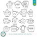 Coffee Love Digital Stamp Pack - Black and White Clip Art / Coffee Line ...