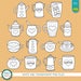 Coffee Love Digital Stamp Pack - Black and White Clip Art / Coffee Line ...