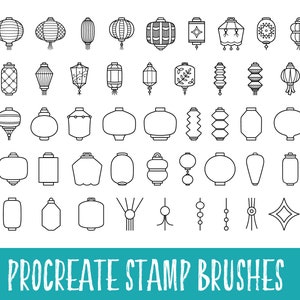 Procreate Chinese Lanterns Brush Stamp Set / Chinese Culture Brushes ...