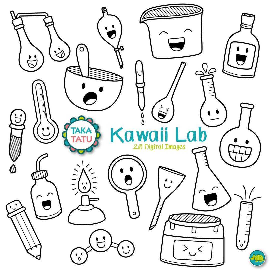 Kawaii Lab Digital Stamp Science Lab Clipart / Science / - Etsy Singapore Kawaii Lab Digital Stamp Science Lab Clipart / Science / - Etsy Singapore