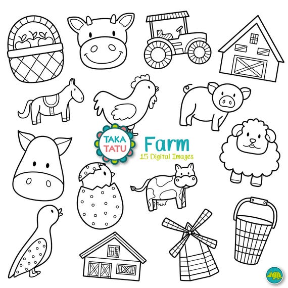 clipart farmer black and white