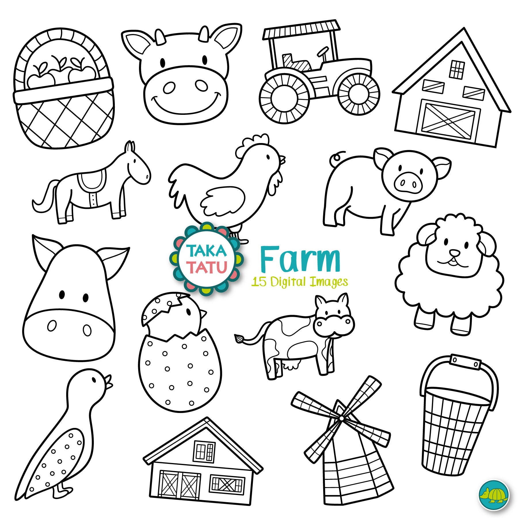 Farm Digital Stamp Farm Clipart / Farm Line Art / Farm - Etsy Farm Digital Stamp Farm Clipart / Farm Line Art / Farm - Etsy