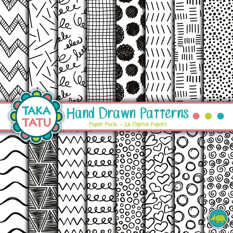 Doodle Pattern - Etsy
