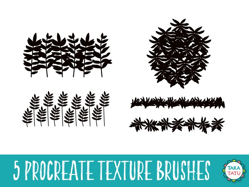 80 TROPICAL LEAVES for Procreate - Leaf and Greenery Brush Stamps for ...