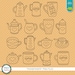 Coffee Love Digital Stamp Pack - Black and White Clip Art / Coffee Line ...