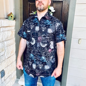 Sternkarte Sternbild Button Up Shirt