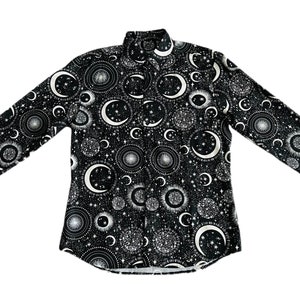 Crescent Moons and Stars Dress Shirt