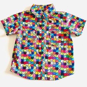 Puzzle Piece Button Up Shirt