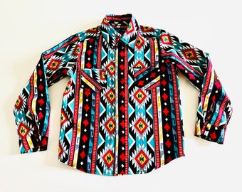 Music in the wind “Aztec design inspired” button down dress shirt