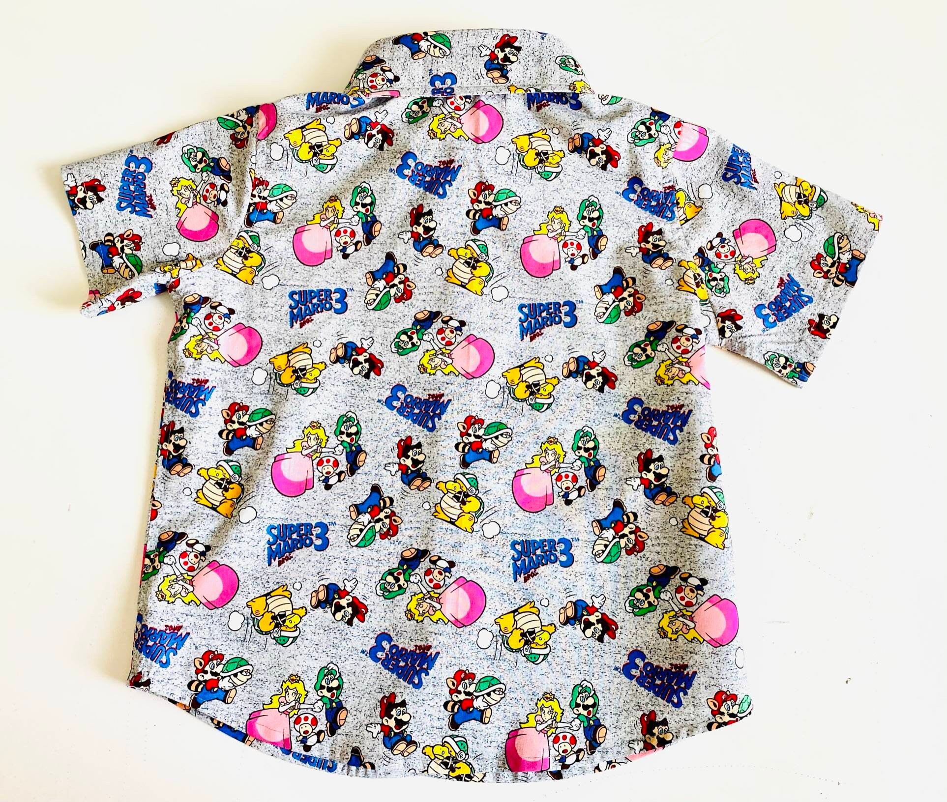 Super Mario Brothers 3 Super Button Down Collared Shirt | Etsy