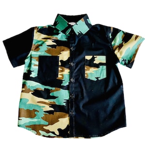 Camouflage Button Down Collared Shirt