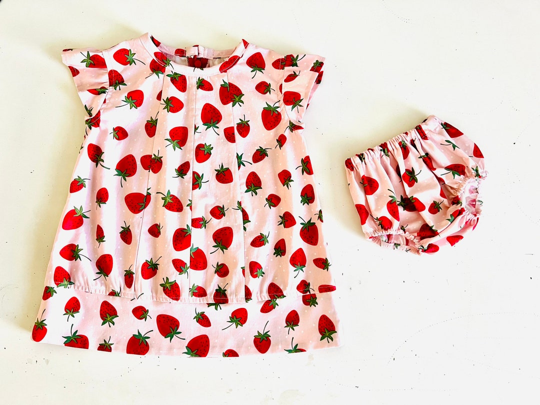 Strawberry Garden Babydoll Dress and Bloomers - Etsy