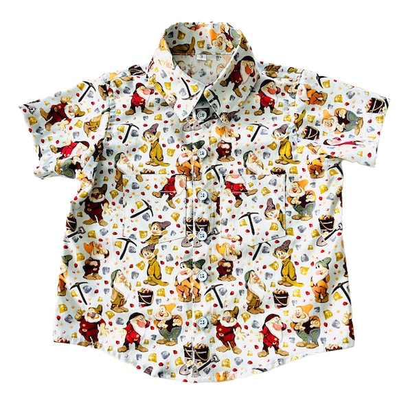 Snow White and the Seven Dwarves “Hi-Ho” button up shirt