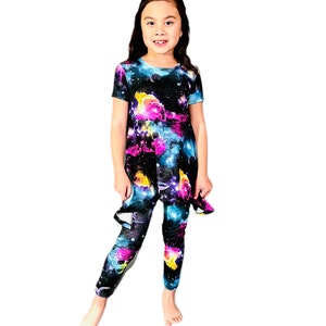 Galaxy Space Starry Blouse and legging set