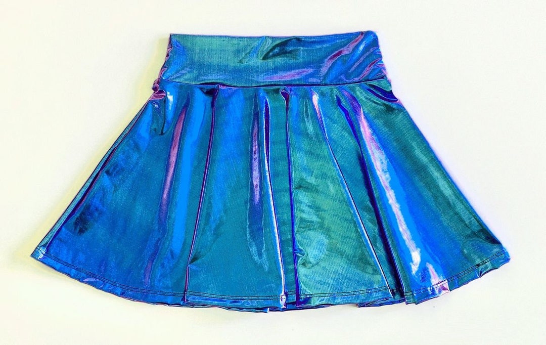 Iridescent Ocean Foil Skirt Etsy