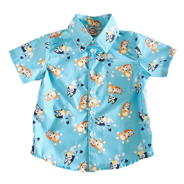 Learn and Play with Bluey (character) button up shirt