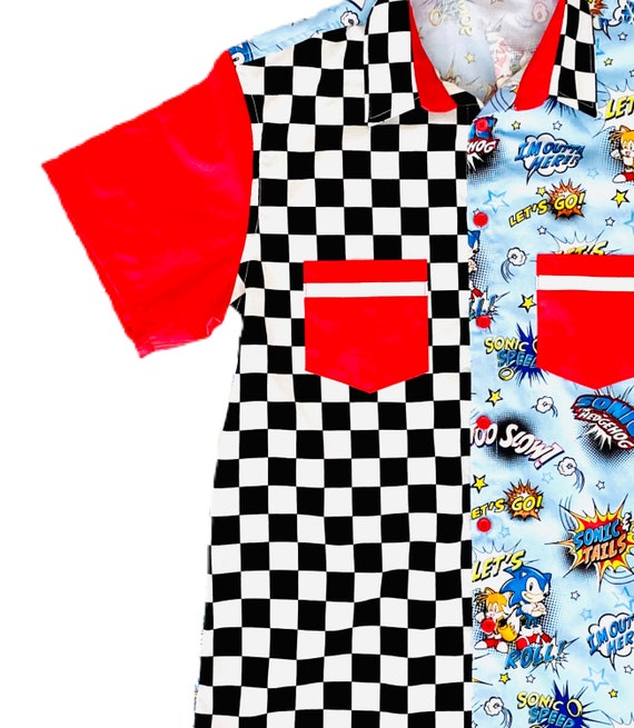 Camisa de vestir abotonada Sonic Racer para hombre - Etsy México Camisa de vestir abotonada Sonic Racer para hombre - Etsy México