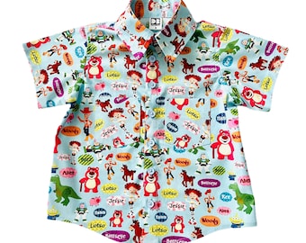 You got a friend in me button up shirt Toy Story