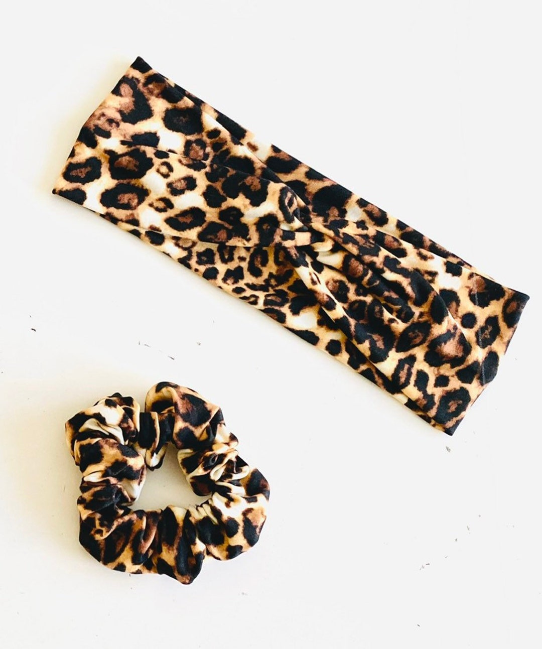 Set of 4 Leopard Print Headband Set New leopard print gold chained twistable wire headband set  main image 3