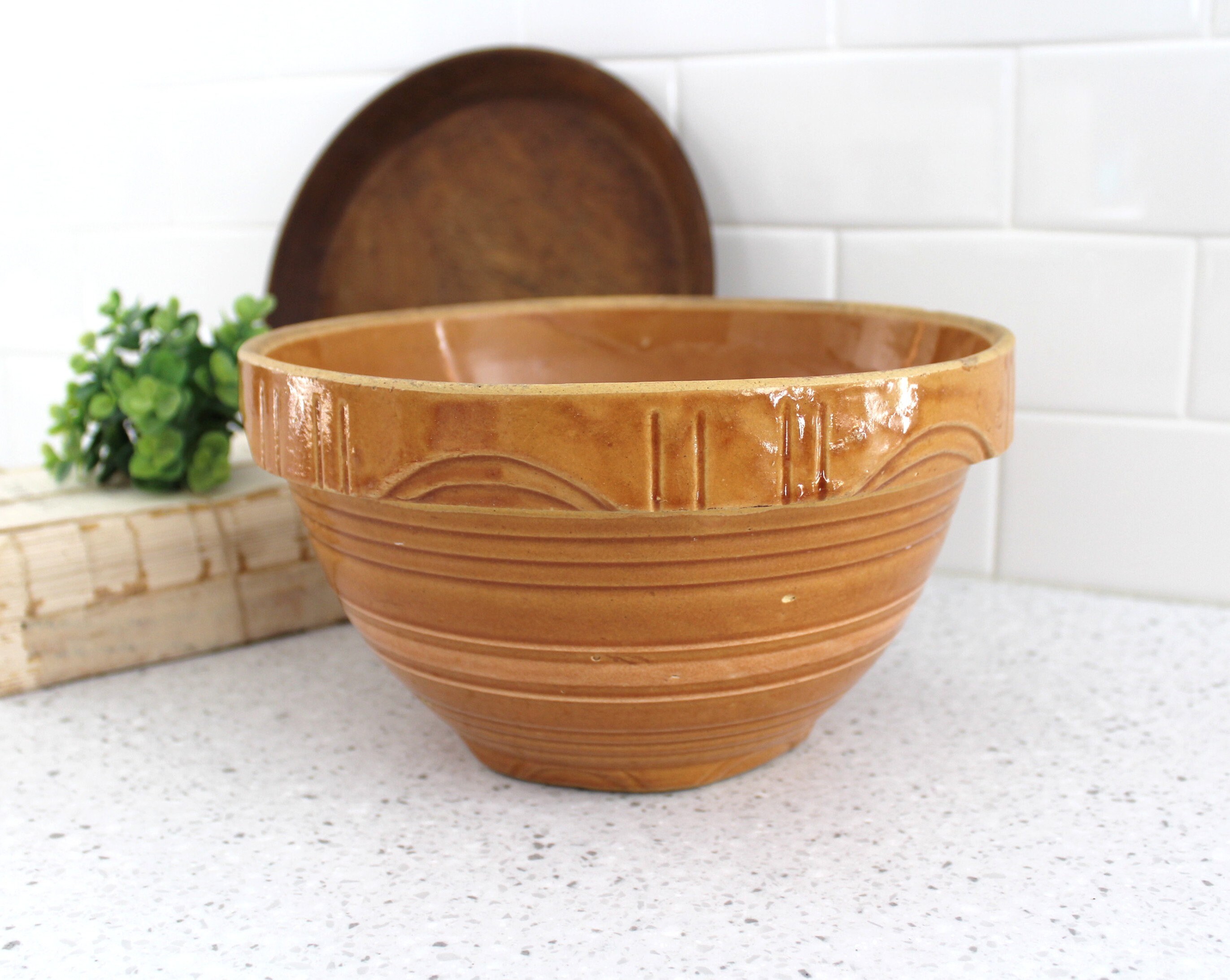 Vintage Stoneware Bowl / 9 Oven Ware Stoneware Bowl / Etsy