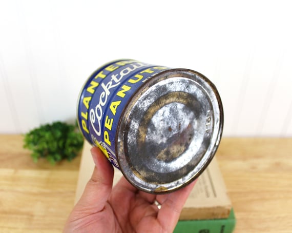 Vintage 12oz Planters Cocktail Peanuts Metal Can Advertising