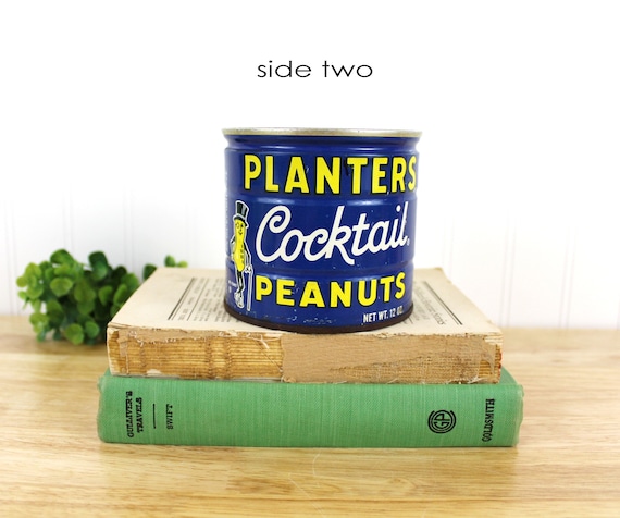 Vintage 12oz Planters Cocktail Peanuts Metal Can Advertising