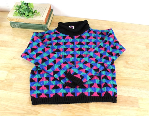 Vintage Carter's Kids (Size 6) 90's Sweater Geome… - image 1