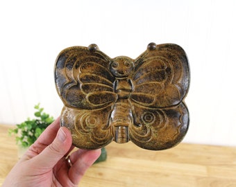 Vintage Stoneware Butterfly Dish | Ash Tray Mid Century | E991