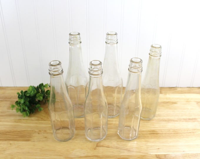 6 Vintage Clear Glass Heinz Ketchup Bottles / Octagonal Heinze Glass Ketchup Bottles / D386 Etsy