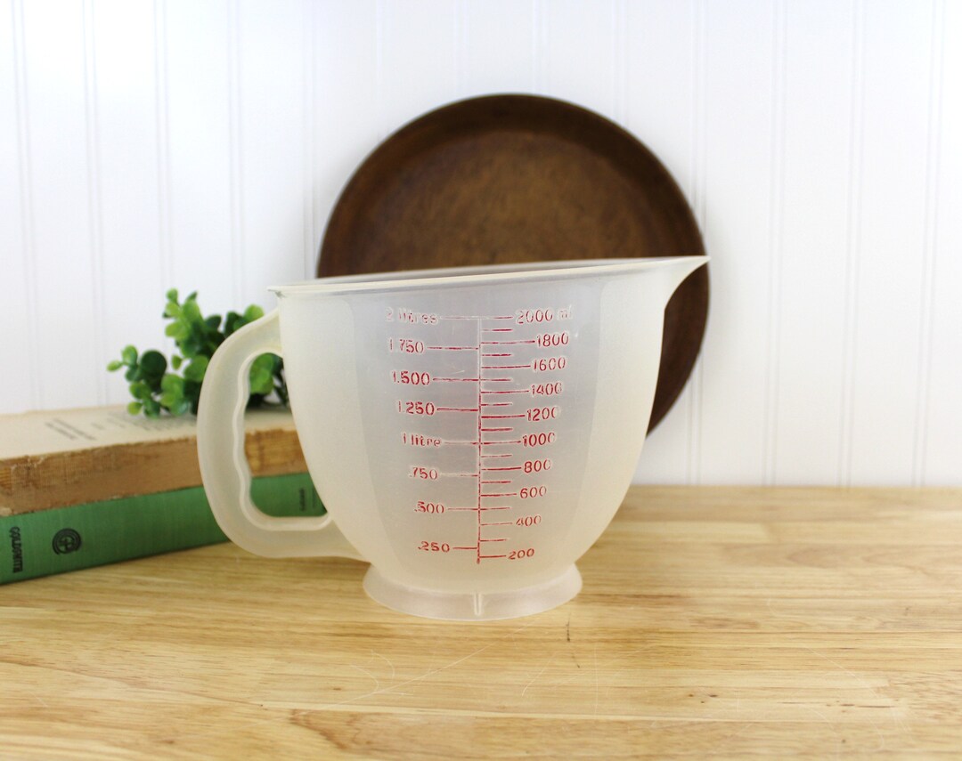 Vintage Tupperware 8 Cup Measuring Pitcher Clear Measuring Etsy