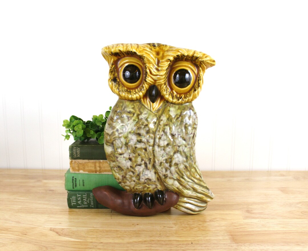Vintage Ceramic Owl Wall Decor Hobbyist Craft Pottery Owl Etsy