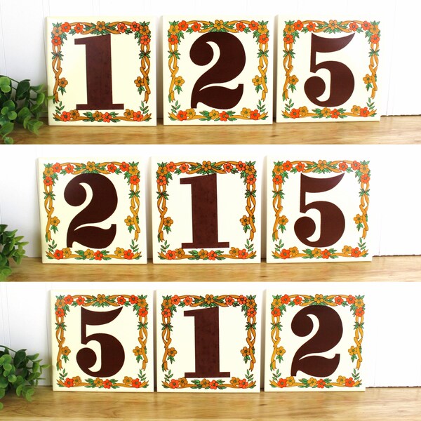 Tile House Numbers Etsy
