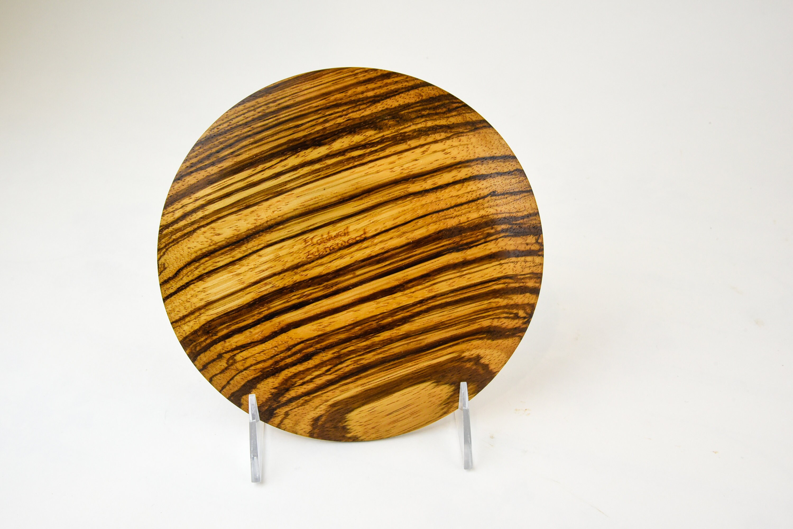 Zebrawood plate exotic wood plate food plate wood dining Etsy