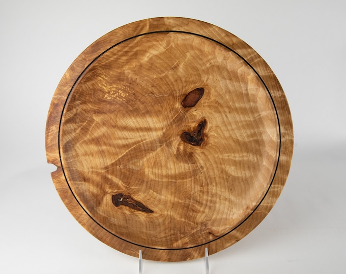 Wooden platter from a yellow birch burl, tp734