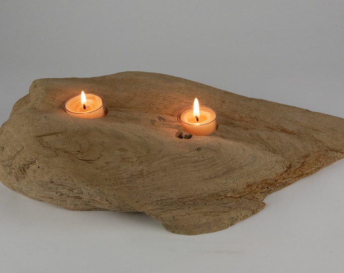 Tea light from driftwood , tp22-153