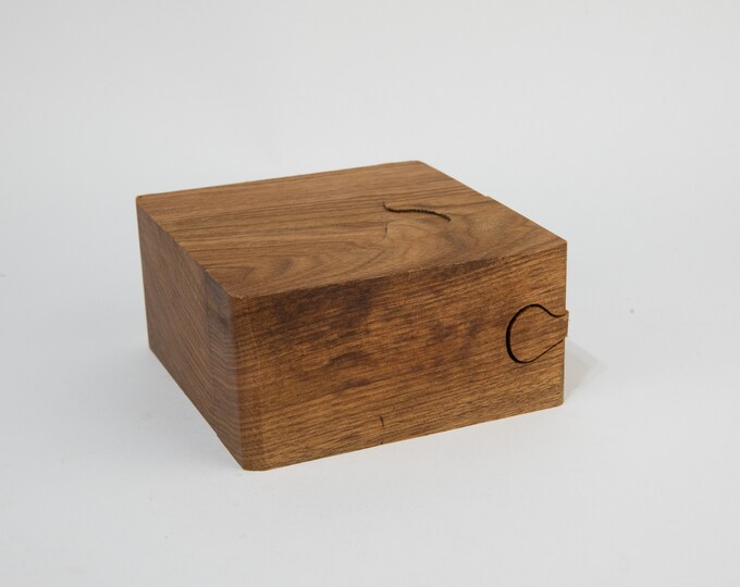 Butternut puzzle box, engagement ring box, tp325