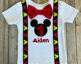 mickey mouse 1st birthday t shirt